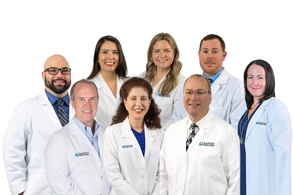 Image of eight oncology providers in a group picture.